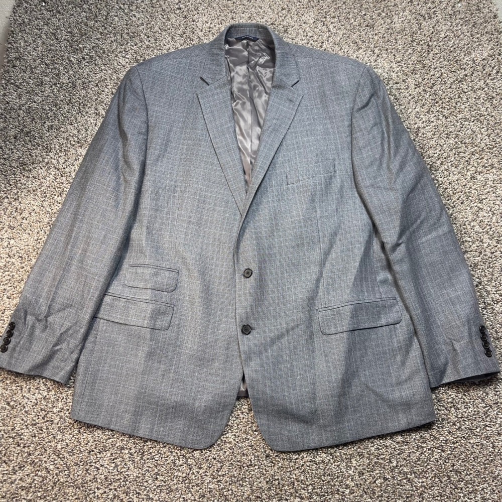 Ralph Ralph Lauren Men's 50L Blazer Silk Wool Grey Glen Plaid Sport Coat 50‎ L